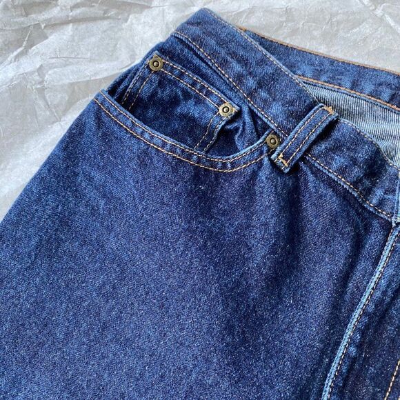 Jeanology Womens Blue Dark Wash Denim Jeans SZ 8 - Picture 4 of 10